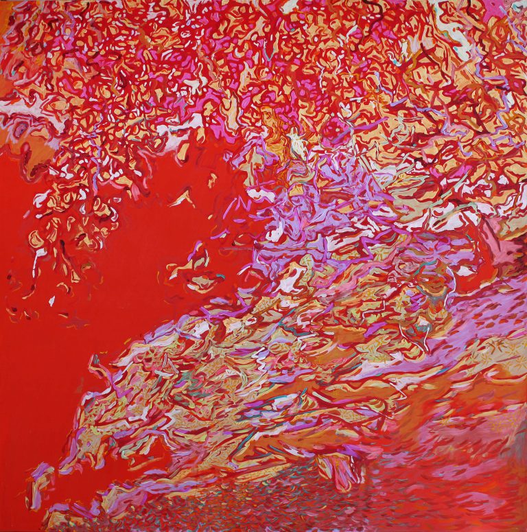 painting entitled Red Tide by Linda Hains
